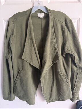 Caslon Olive Green Knit Cardigan